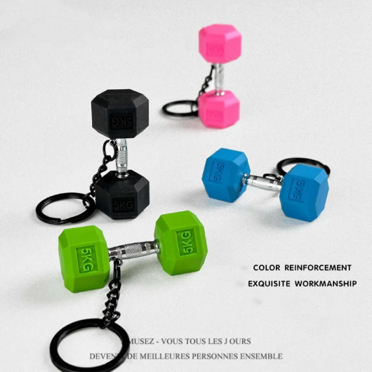 2025 Barbell Keychain – DIY Silicone Dumbbell Keyring for Fitness Lovers & Gym Gifts