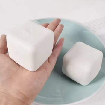Cute Tofu Squishy Ball - Stress Relief Fidget Toy, Gift for Adults and Kids