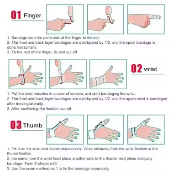 Self-adhesive elastic bandage – skin-colored, non-woven stretch tape, for exercise