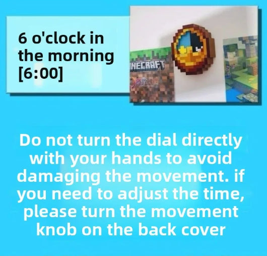 Minecraft Wall Clock