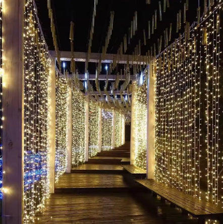 LED Flower String Ice Curtain Light Connectable Christmas Party Decoration