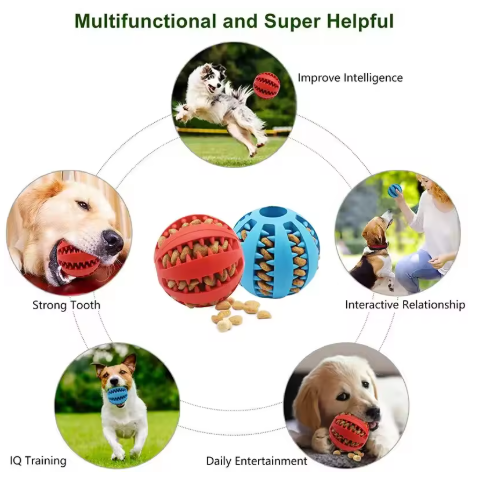 Dog Toy Ball – Non-toxic, Bite-proof, Treat-friendly, Teeth-cleaning