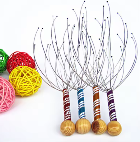 Octopus-shaped scalp massager – for stress relief and health care, and a body scratcher.