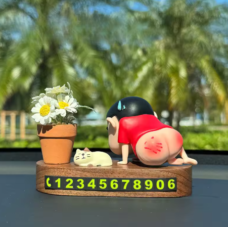 Crayon Shin-chan Temporary Parking License Plate – Custom Cartoon Car Ornament
