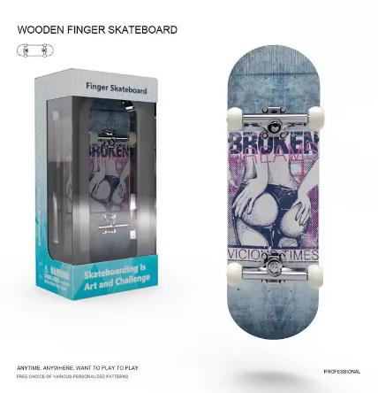 Mini Finger Skateboard Puzzle Toy Stress Reliever Hobby