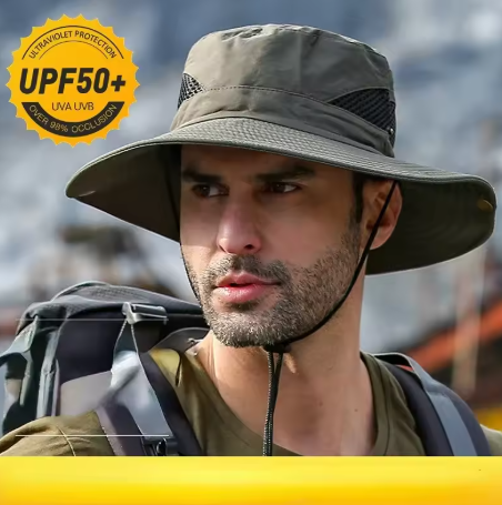 UV Protection Large Sun Hat - Breathable & Waterproof, Men's Summer Fishing Hat