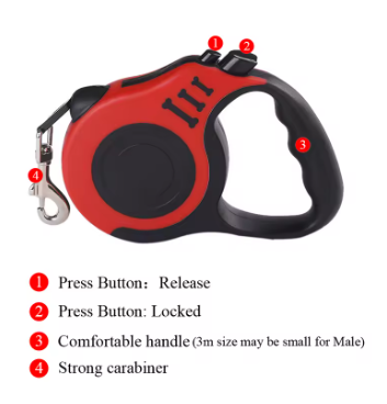 Automatic Dog Leash – 3m·5m, Durable Nylon, For Small Dogs Outdoor Walking