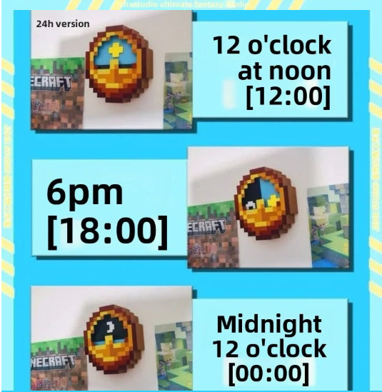 Minecraft Wall Clock