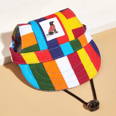 Summer Dog Canvas Hat – Adjustable, UV-Protective Sports Hat