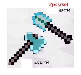 2-Piece Blue Diamond Toy Axe