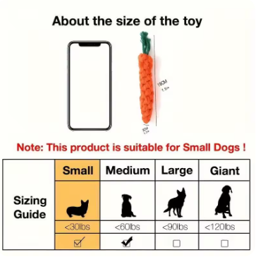 Carrot Shape Pet Rope Toy – Chew Toy for Dogs and Cats