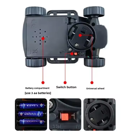 Toddler Electronic Crawling Car Baby Sensory Development Toy Birthday Gift