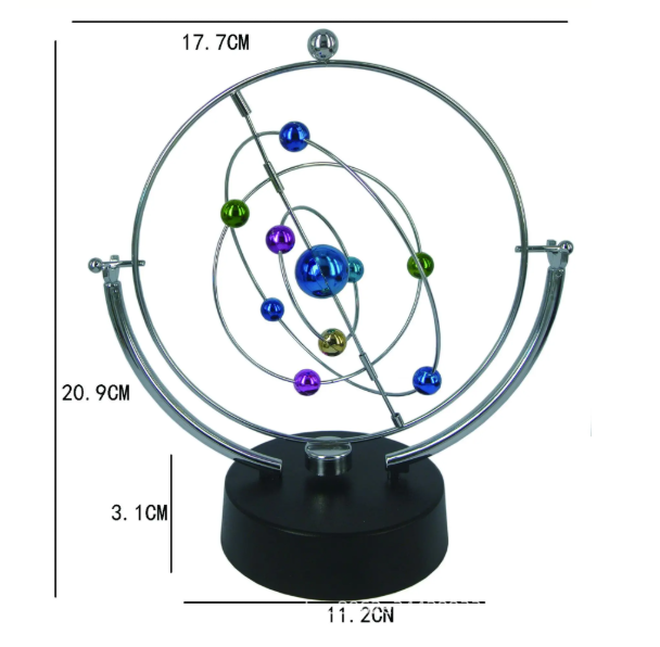 Rotation Perpetual Motion Swing Celestial Globe – Kinetic Orbital Pendulum Home Decor