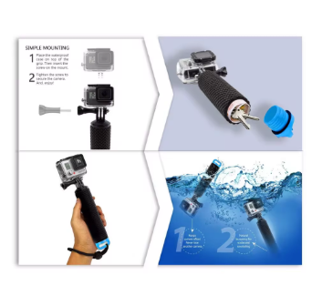 Water floating hand grip handle
