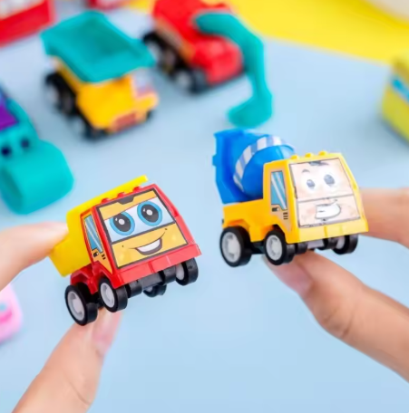 6/12Pcs Mini Inertial Pullback Engineering Car Set – Children's Cartoon Toy Birthday Gift