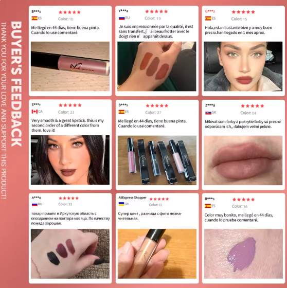 NICEFACE 29-Color Liquid Lipstick