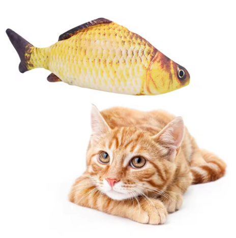 USB Rechargeable Real Floppy Fish - Interactive Cat Chew Toy, Pet Toy