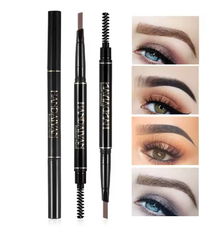 HANDAIYAN Auto-Rotating Dual-Head Eyebrow Pencil – Waterproof, Long-Lasting, 5 Colors