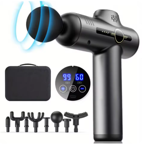Portable Massage Gun – Deep Muscle Relaxation, Vibrating, Full Body, Neck, and Back