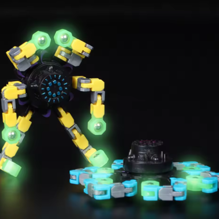 Transforming Chain Fidget Spinner – A Stress Reliever Sensory Toy for Kids and Adults, a Portable Hand Spinner Gift