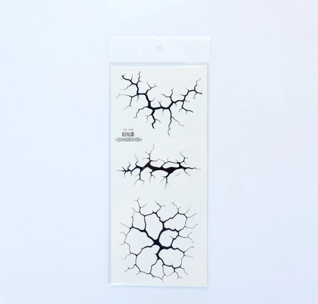 (🎃Season Limited) 2PCS Large Halloween Black Lightning Temporary Tattoos