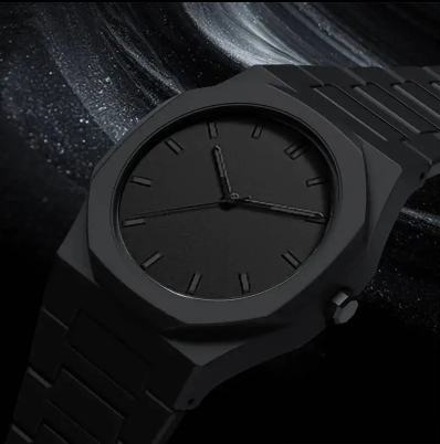 Premium matte black wristwatch
