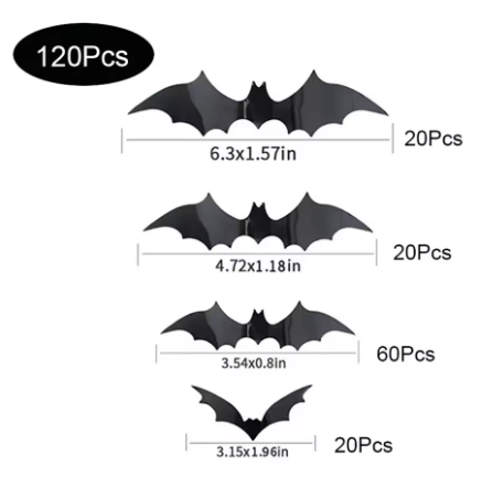 (🎃Season limited!) Halloween 3D Bat Wall Decoration Black PVC Sticker Interior Props