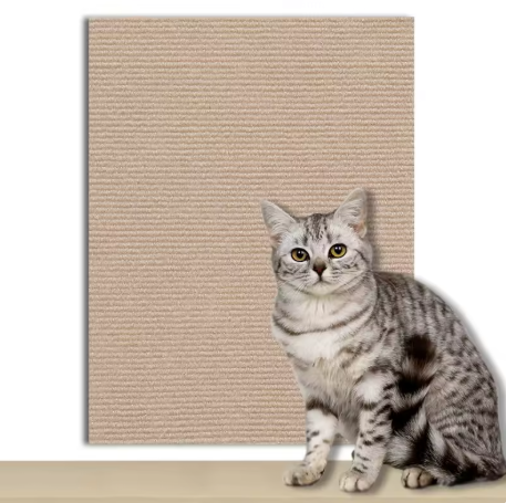 Self-adhesive carpet cat scratch board for sofa and wall protection and nail care