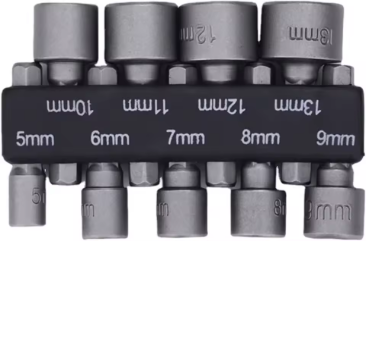 Hex Socket Driver Set – 5-13mm, 9-Pack, Bit Wrench for Nuts and Screws