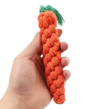 Carrot Shape Pet Rope Toy – Chew Toy for Dogs and Cats