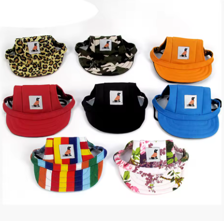 Summer Dog Canvas Hat – Adjustable, UV-Protective Sports Hat