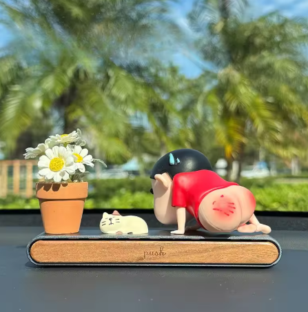 Crayon Shin-chan Temporary Parking License Plate – Custom Cartoon Car Ornament