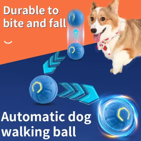 Smart Dog Toy Ball – USB Charging, Auto Moving & Jumping, Pet Interactive Toy