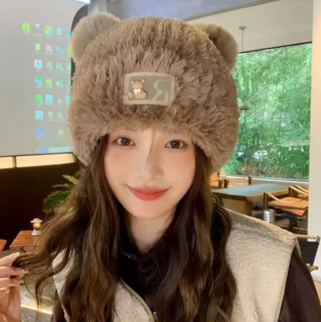 Bear/Cat Ear Knit Hat – Cute Beanie for Winter/Fall