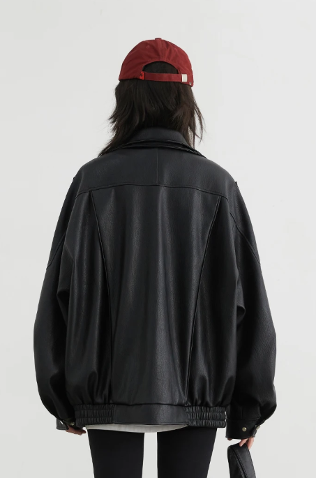 CHIC VEN Women’s PU Leather Jacket