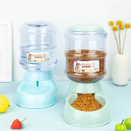 Large capacity automatic pet food and water bowl