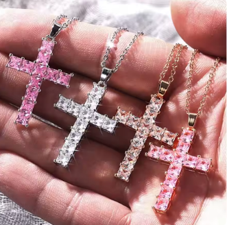 Premium Limited Edition Crystal Cross Necklace