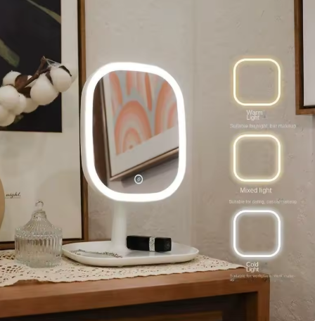 Illuminated Makeup Mirror – Touch Screen Desktop Mirror, Popular Item for Students