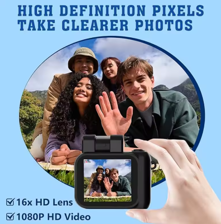 HD 1080P Y4000 Kids Mini Camera – LCD Screen, Flash & Battery Dock Included, Portable Video Recorder