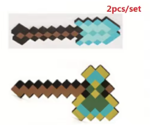 2-Piece Blue Diamond Toy Axe