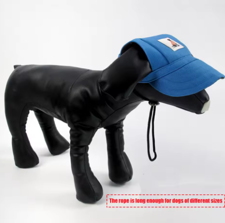 Summer Dog Canvas Hat – Adjustable, UV-Protective Sports Hat