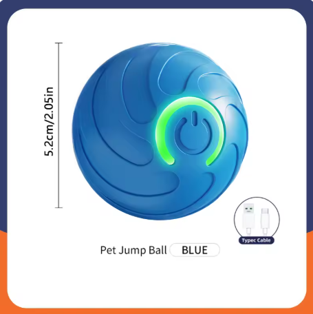 Smart Dog Toy Ball – USB Charging, Auto Moving & Jumping, Pet Interactive Toy