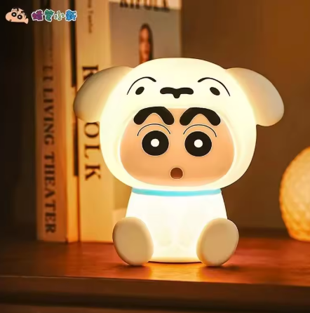 Crayon Shin-chan Shiro Character Mood Light – Bedside Cartoon Night Light, Cute Ornament