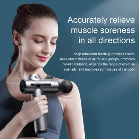 Portable Massage Gun – Deep Muscle Relaxation, Vibrating, Full Body, Neck, and Back