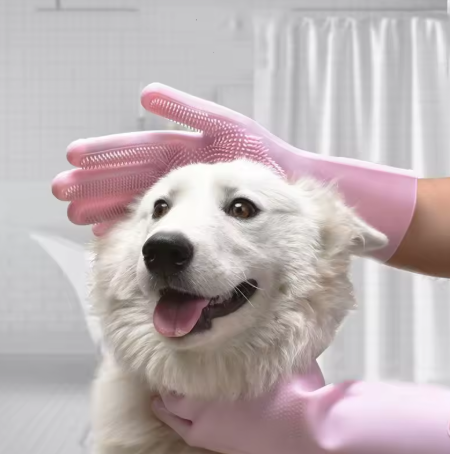 Dog Silicone Bath Brush Glove
