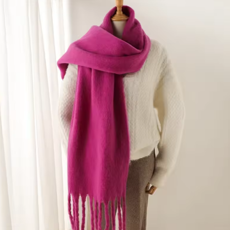Soft Cashmere Winter Scarf, Warm Solid Pashmina Blanket, and Shawl