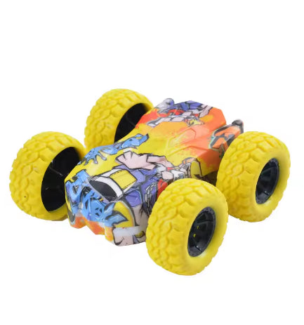 Double-sided pullback car crash prevention and durable children's toy