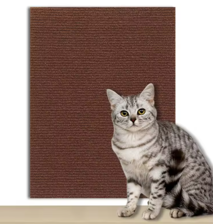 Self-adhesive carpet cat scratch board for sofa and wall protection and nail care