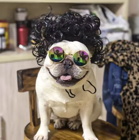 NONOR Pet Wigs - Cosplay Hair Hats, Halloween & Christmas Props for Dogs & Cats