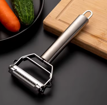 Stainless Steel Double Head Vegetable Peeler – Multifunctional Kitchen Tool for Melon, Fruits and Vegetables
